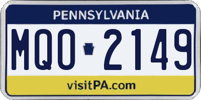 PA license plate MQO2149
