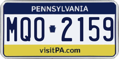 PA license plate MQO2159