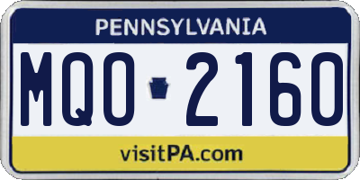 PA license plate MQO2160