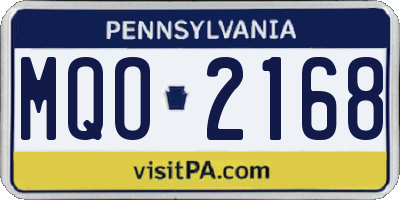 PA license plate MQO2168