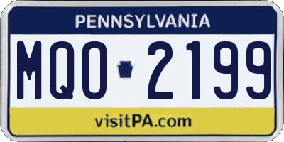 PA license plate MQO2199