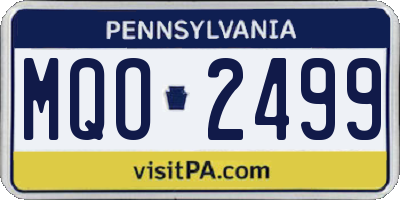 PA license plate MQO2499