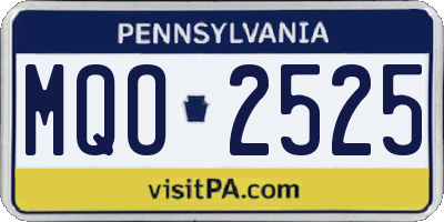 PA license plate MQO2525