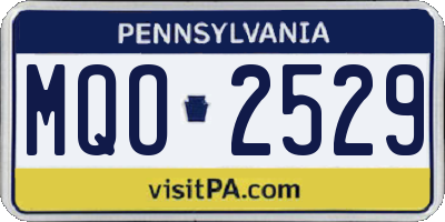 PA license plate MQO2529