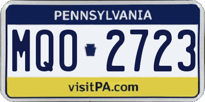PA license plate MQO2723