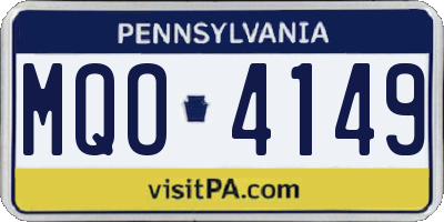 PA license plate MQO4149