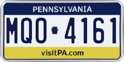 PA license plate MQO4161