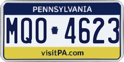 PA license plate MQO4623