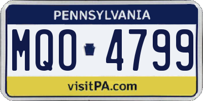 PA license plate MQO4799