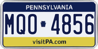 PA license plate MQO4856