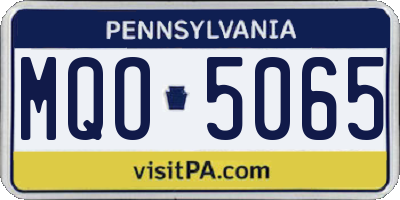 PA license plate MQO5065