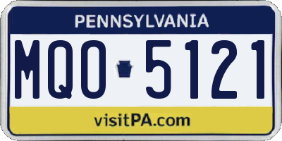 PA license plate MQO5121