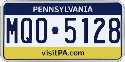 PA license plate MQO5128
