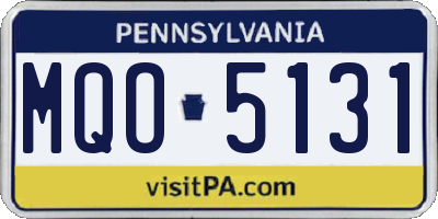 PA license plate MQO5131