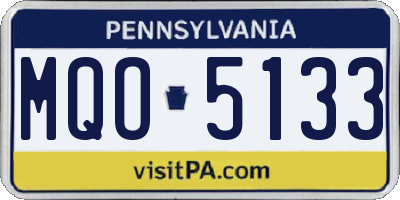 PA license plate MQO5133