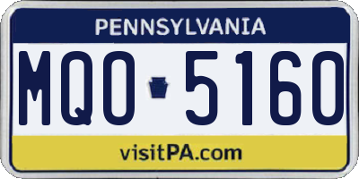 PA license plate MQO5160