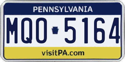 PA license plate MQO5164
