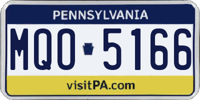 PA license plate MQO5166