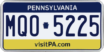 PA license plate MQO5225