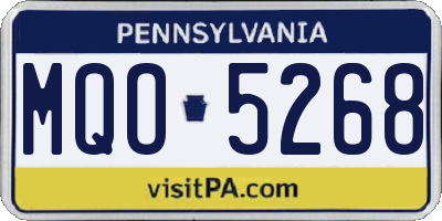 PA license plate MQO5268
