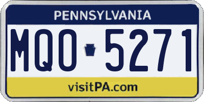 PA license plate MQO5271