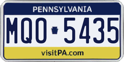 PA license plate MQO5435
