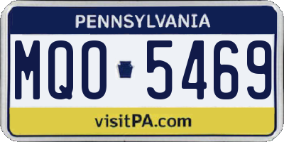PA license plate MQO5469