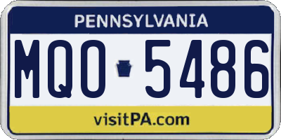 PA license plate MQO5486