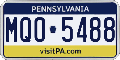 PA license plate MQO5488