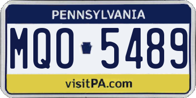 PA license plate MQO5489