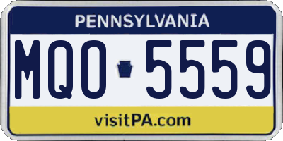 PA license plate MQO5559