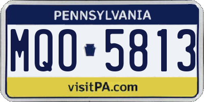 PA license plate MQO5813