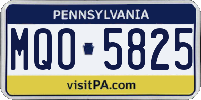 PA license plate MQO5825