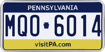 PA license plate MQO6014