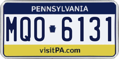 PA license plate MQO6131