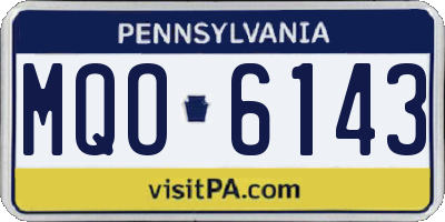 PA license plate MQO6143