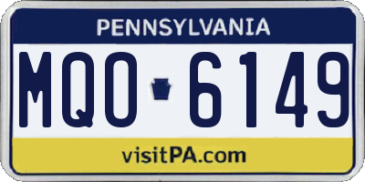 PA license plate MQO6149