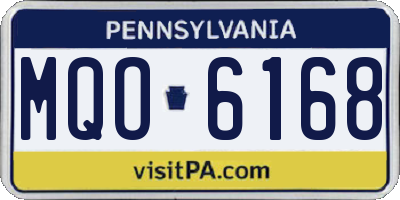 PA license plate MQO6168