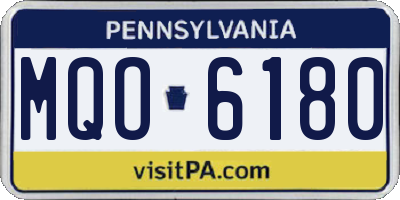 PA license plate MQO6180