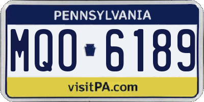 PA license plate MQO6189