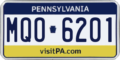 PA license plate MQO6201