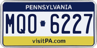 PA license plate MQO6227