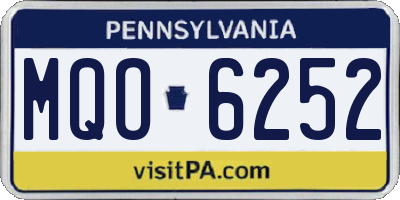 PA license plate MQO6252