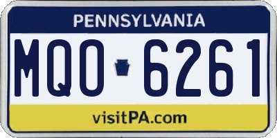 PA license plate MQO6261