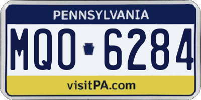 PA license plate MQO6284