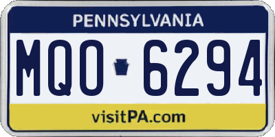 PA license plate MQO6294