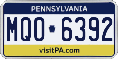 PA license plate MQO6392