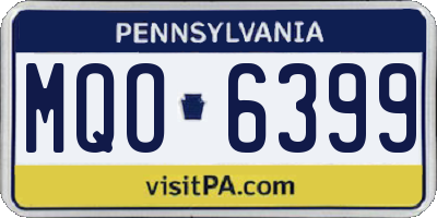 PA license plate MQO6399