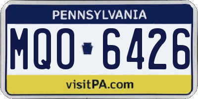 PA license plate MQO6426