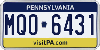 PA license plate MQO6431